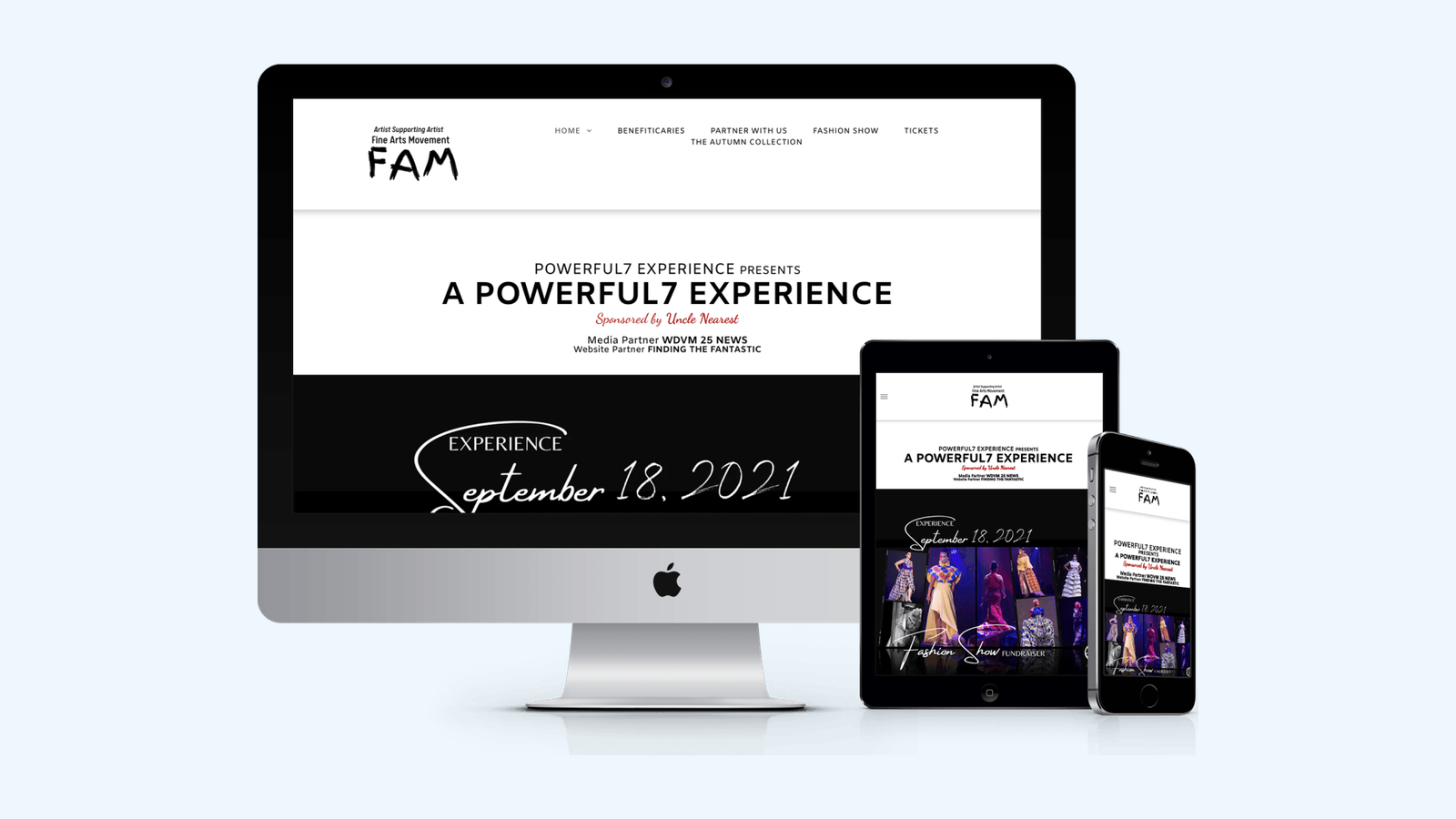 Art Organizations website design example